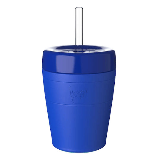 Keep Cup Pahar Termos din Oțel Inoxidabil / Sticlă / Plastic 340 ml Albastru Deschis Commuter Cold Cup Electric cu Pai
