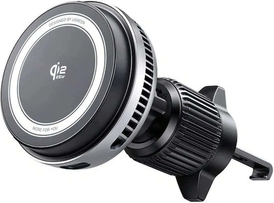 Ugreen W778 Suport Auto pentru Telefon cu Magnet și Încărcare Wireless 25W Negru