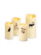 HOMie Decorative LED Light Warm White Wax 8 pcs 15x7.5 cm