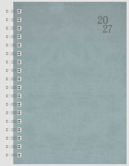 The Writing Fields Tagesagenda 2027 Grau Spiralbindung