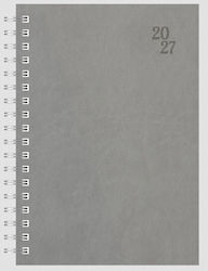 The Writing Fields Tagesagenda 2027 Grau Spiral...
