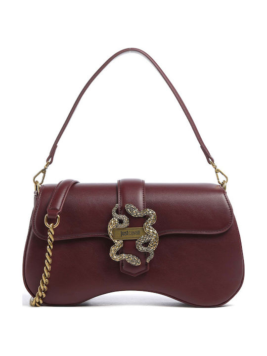 Just Cavalli Burgunderrote Damen-Schultertasche