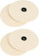 vidaXL Floor Polishing Machine Felt Pads 4 Pcs Ø 14 cm Light Cream