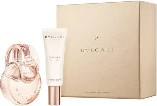Bvlgari Omnia Crystalline Eau De Toilette Pentru Femei 100 Ml + Cremă De Mâini 40 Ml