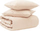 vidaXL Hotel Quilt Set Single 140x220 cm Cotton 2 pcs