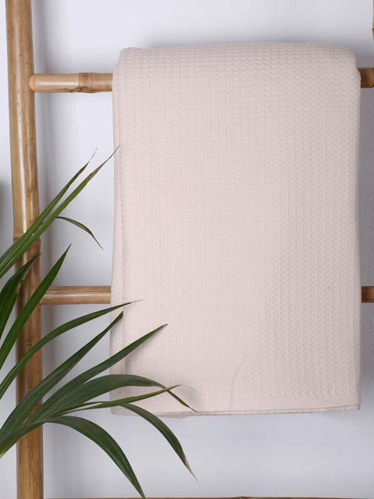 Sunshine Pique Blanket Double 240x260cm Beige