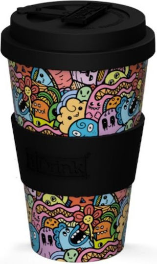 I-Total Doodle Kunststoffbecher mit Deckel