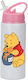 Winnie-Pooh-Trinkflasche 600 ml Weiß mit rosa Deckel