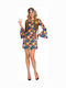 Costum de carnaval Groovy Hippy din anii ’60