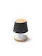 LED Table Lamp with White Shade and Base