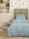 Sunshine Einzelbettlaken-Set mit Gummizug aus Baumwolle Feelings 54 Hellblau 105x205cm