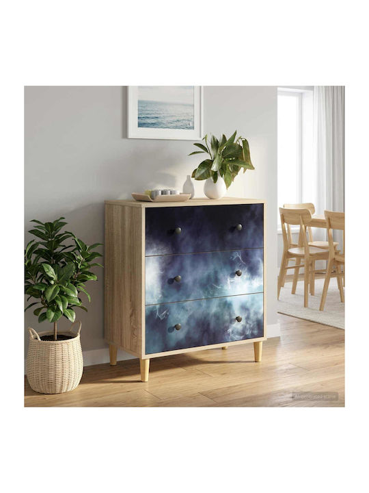 Bedroom Chest of Drawers Wooden Raalte Blue 66x...