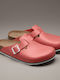 Birkenstock Boston Pro Кожени Сабо Червени