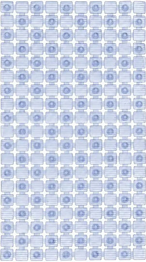 Sidirela E-3119-1 Transparent Bathtub Mat with Suction Cups 36x68 cm