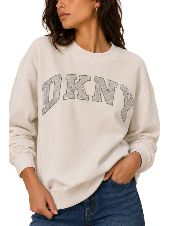 DKNY Μακρύ Γυναικείο Φούτερ Egg Nog