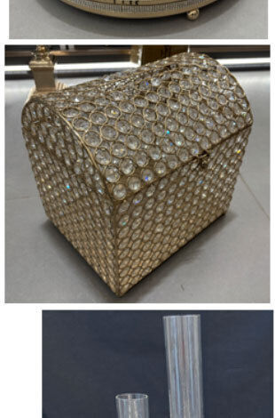 Metal Trunk 28x21x28 cm Brown