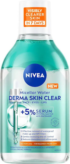 Nivea Derma Micellar Water Ντεμακιγιάζ Προσώπου για Έλεγχο λιπαρότητας 400ml