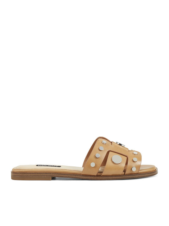 Nine West Gema Damen-Ledersandalen Natural