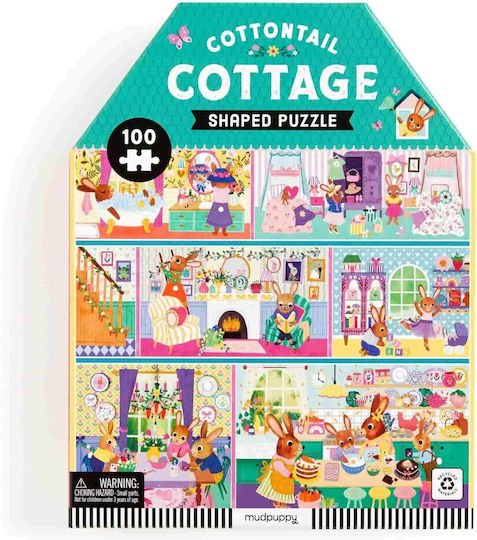 Παιδικό Puzzle Το Σπιτάκι Με Τα Κουνελάκια 100pcs Mudpuppy