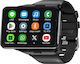 Appllp Max Aluminium-Smartwatch mit SIM und Herzfrequenzmesser (Schwarz - Groß)