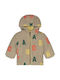 Kurze braune Casual-Kinderjacke
