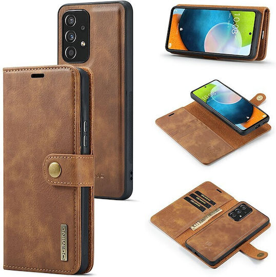 Crazy Horse Калъф Портмоне Кафяв За Samsung Galaxy A53 5G