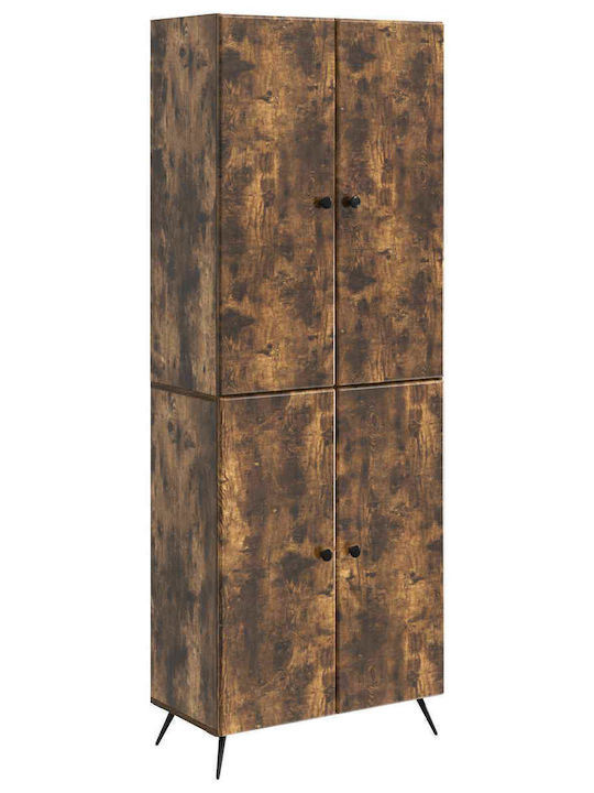 Bookcases Smoked Oak Wood (2 pcs) 69x34.5x180 cm
