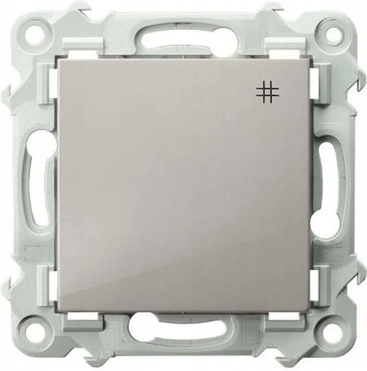 Ospel Recessed Single Wall Switch Without Frame Medium Beige