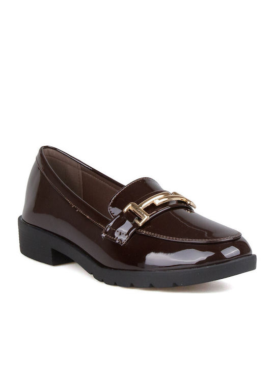Silia D Patent Leather Women's Loafers in Brown...
