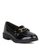 Patent Leather Women's Loafers in Black Colour