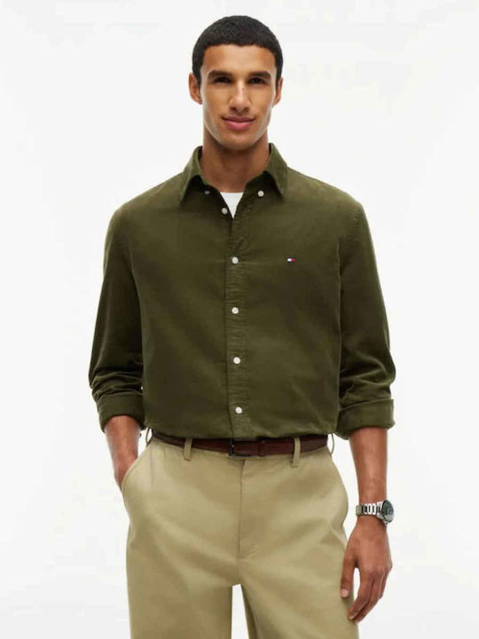 Tommy Hilfiger Риза от рипсено кадифе с дълъг р...