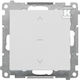 Kontakt-Simon Recessed Roller Shutter Wall Switch Without Frame Grey