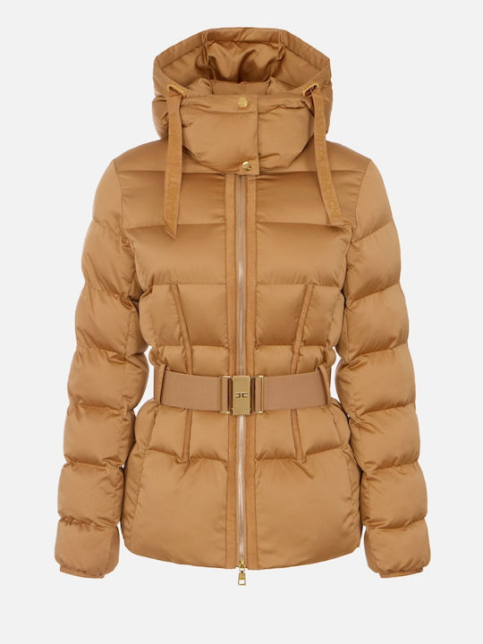 Elisabetta Franchi Damen-Winterjacke Camel