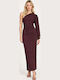 Midikleid Burgunderrot