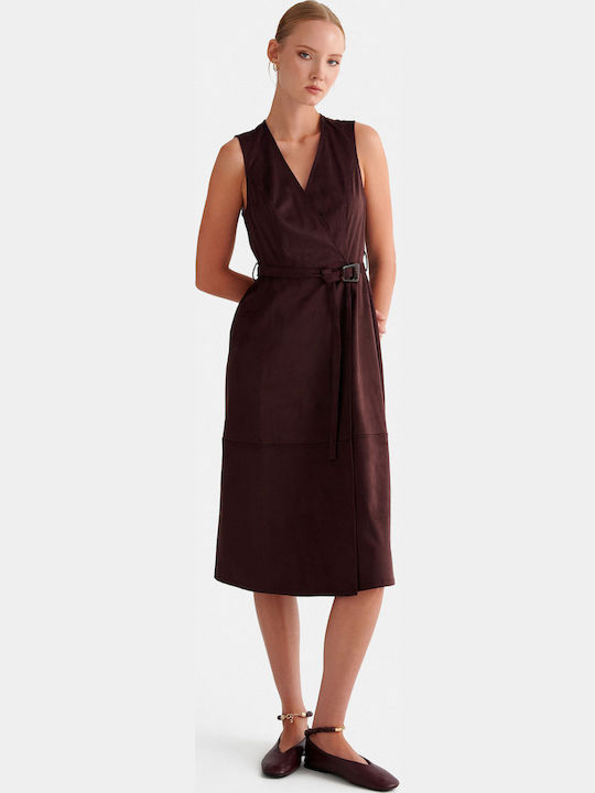 attrattivo Midi Φόρεμα Κρουαζέ Plum