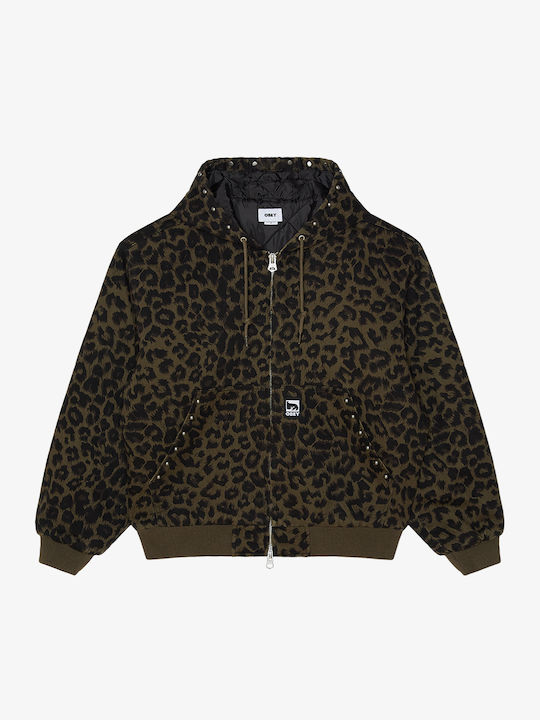Obey Pufferjacke Dark Leopard