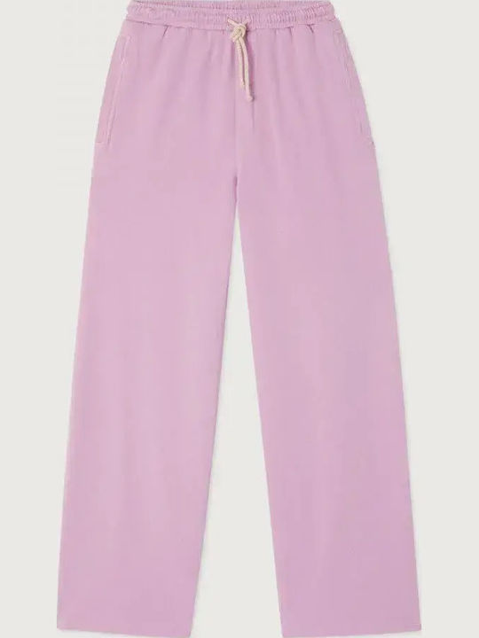 Women's Fabric Capri Trousers in a Loose Fit Pink