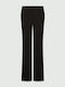 Damenstoffhose in Schwarz mit Schlag