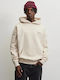 Pike Hoodie Sweatshirt Washed Cream Dark Red