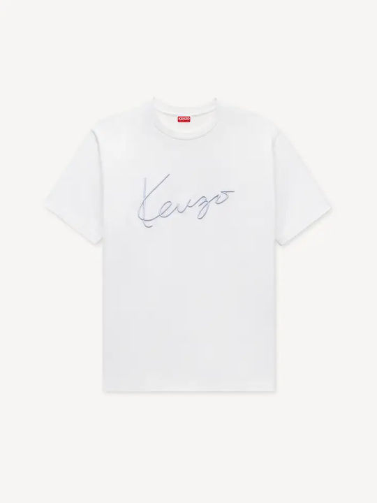 Kenzo Signature-T-Shirt Off White