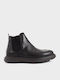 Schwarze Chelsea-Lederstiefel