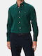 Long Sleeve Flannel Shirt in Regular Fit Green