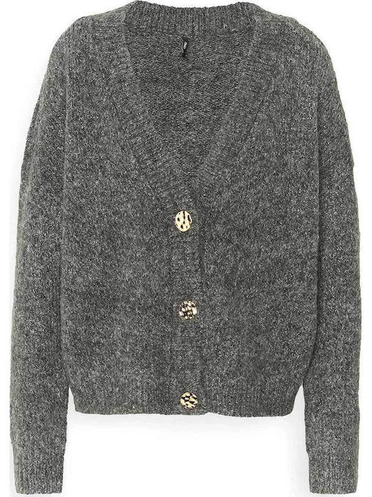 Only Γυναικεία Ζακέτα Dark Grey Melange