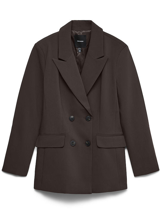 Vero Moda Women's Double-Breasted Blazer Coffee...