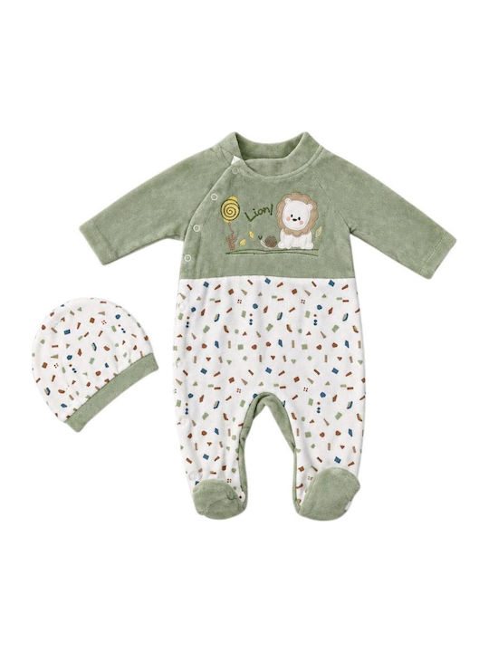 Annora Baby Velour Onesie Mint Green