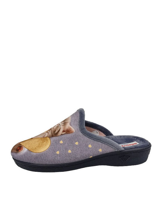 Winter Women's Slippers Animals Purple