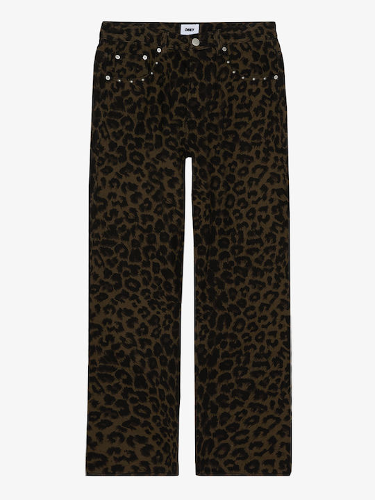 Мъжки дънки Straight Dark Leopard