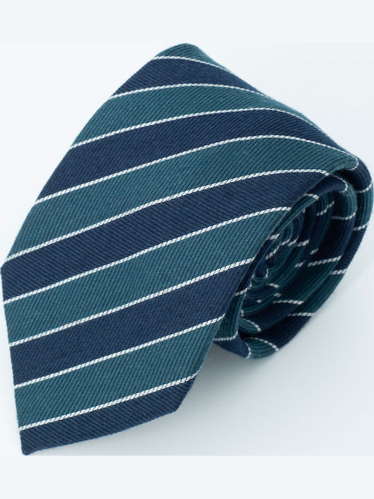 Aristoteli Bitsiani Herren-Seidenkrawatte mit Muster in Blau