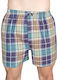 Herren-Boxershorts Grün/Blau/Ecru Kariert 9/3004-Grün/Beige_0E33