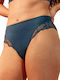 Hochtaillierter Damen-Slip mit Spitze Blue